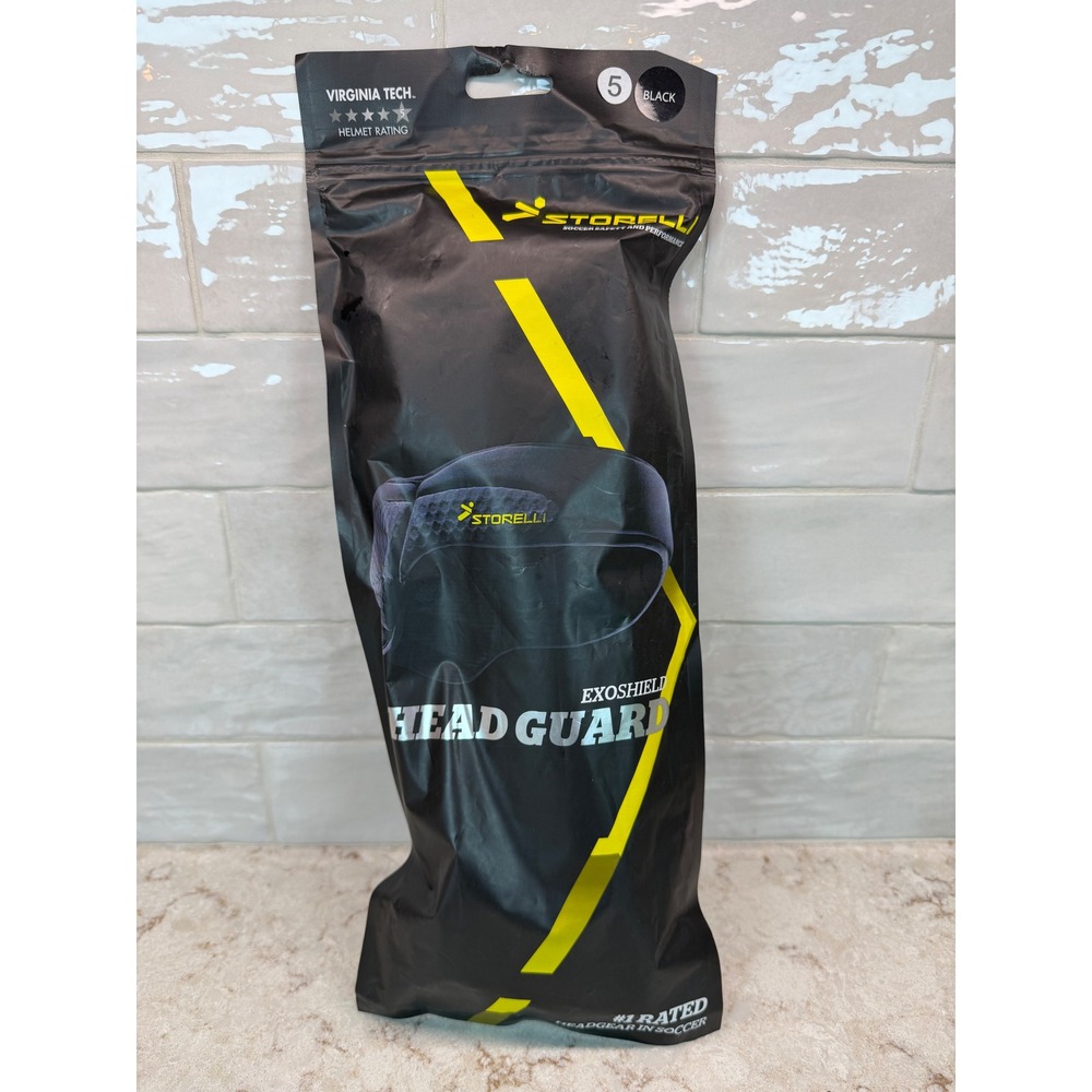 Storelli ExoShield Head Guard Soccer Protective Headgear Black Size 5 NIP